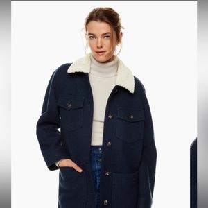 Aritzia Wilfred Free Pacific Shirt Jacket NWT Navy